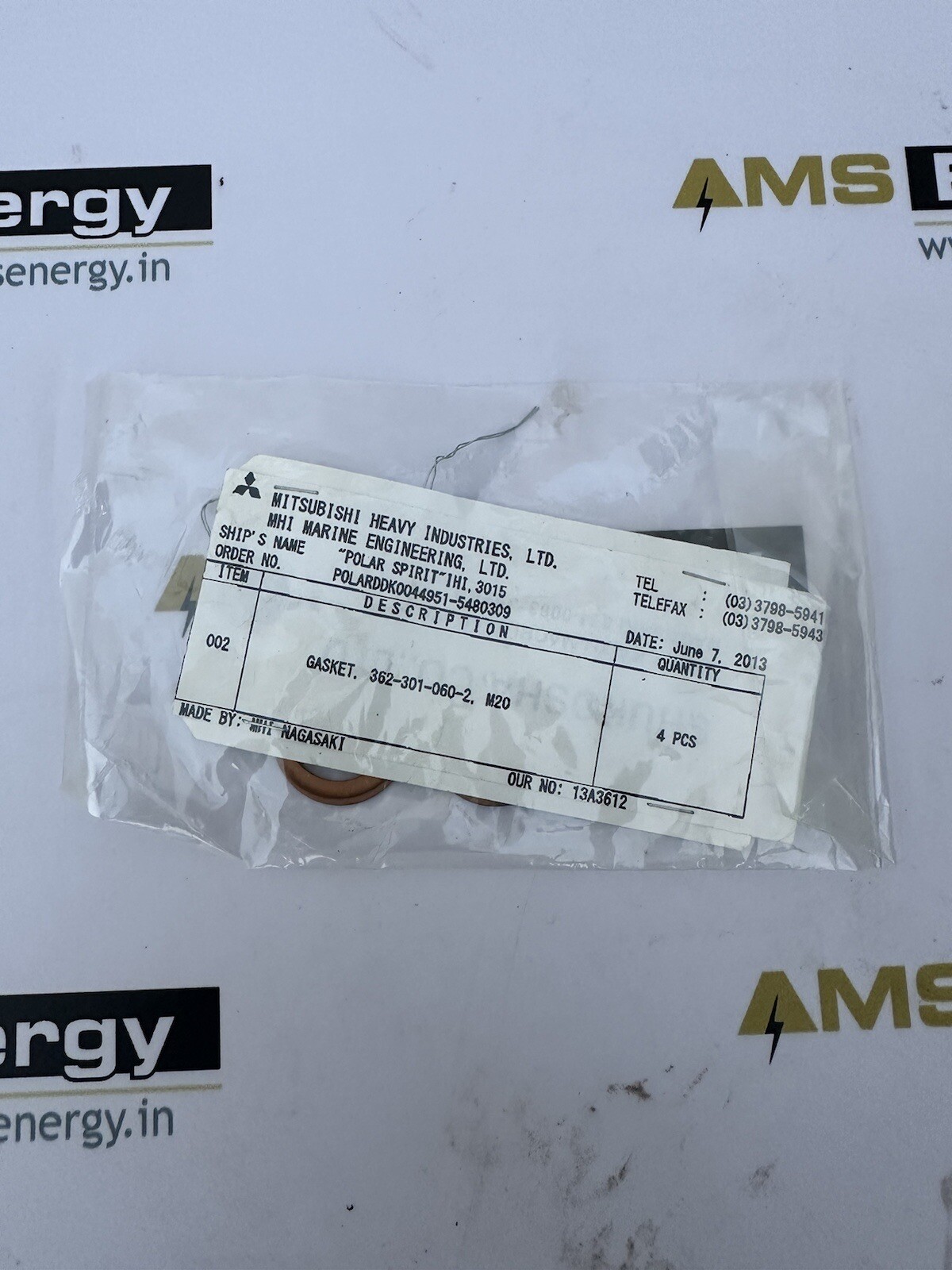 MITSUBISHI 362-301-060-2 GASKET M20 (LOT OF 4)