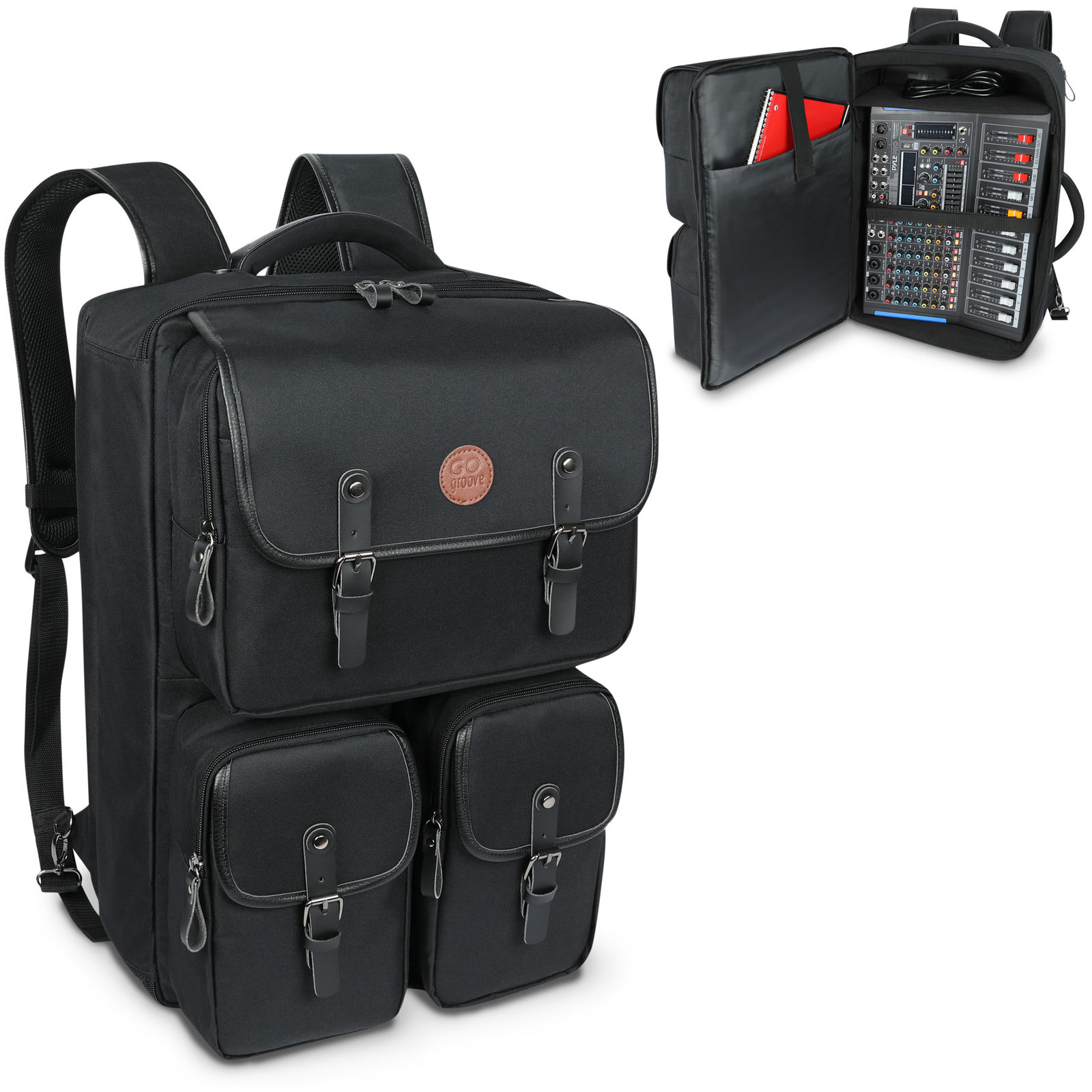 GOgroove Audio Mixer Backpack Compatible with Pyle & Yamaha Audio Mixers