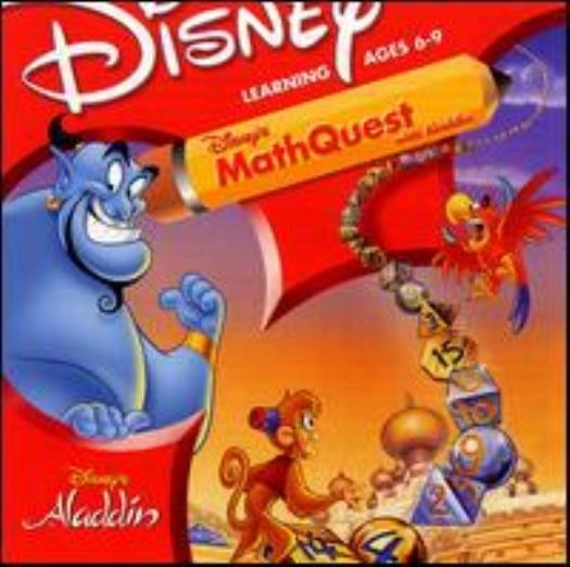 Disney's Math Quest With Aladdin PC MAC CD learn numbers genie solve puzzle game