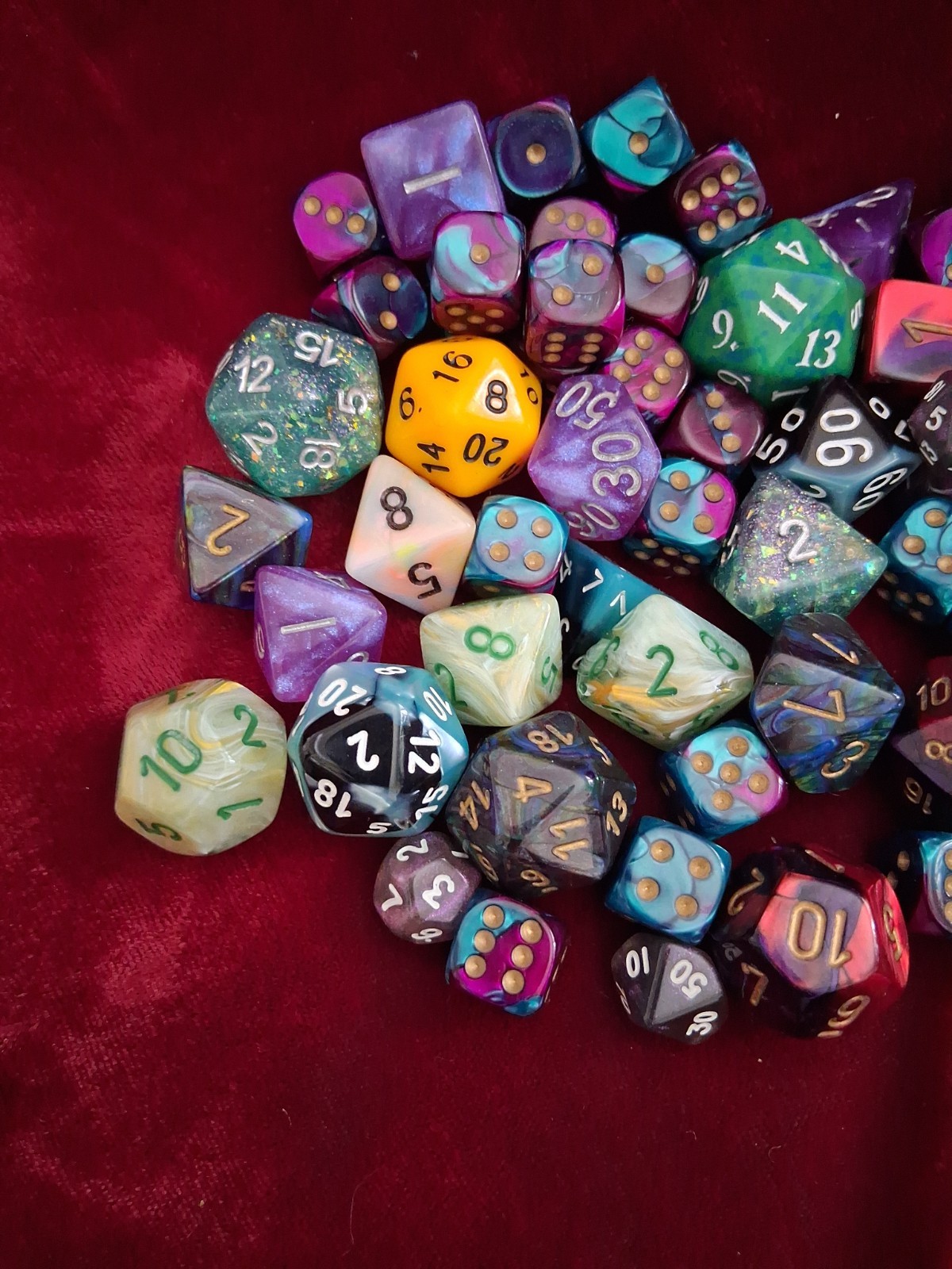 Random Game Dice lot, assorted dice and d&d dice