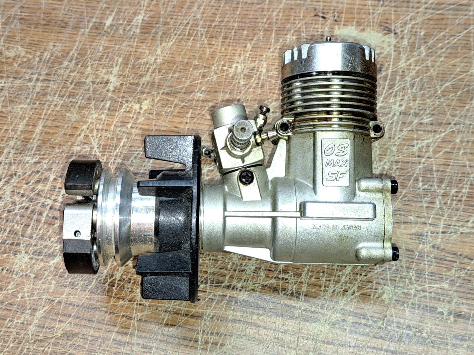O.S. Max 46SF RC Engine with Helicopter Setup Assembly