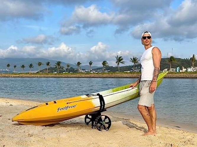 Ulticor Kayak Cart, Puncture-Free Wheels Assembles and Disassembles Within