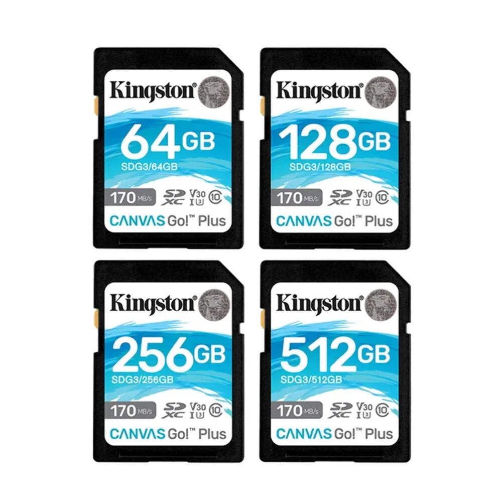 Kingston SD Card 64GB 128GB 256GB SDG3 Memory Cards Up to 170MB/s Read V30 U3 Fl
