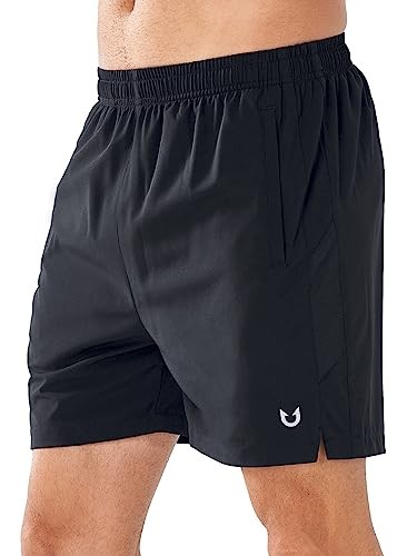 Men's Running Athletic Shorts 5'' Workout Gym Tennis Short 3X-Large Black