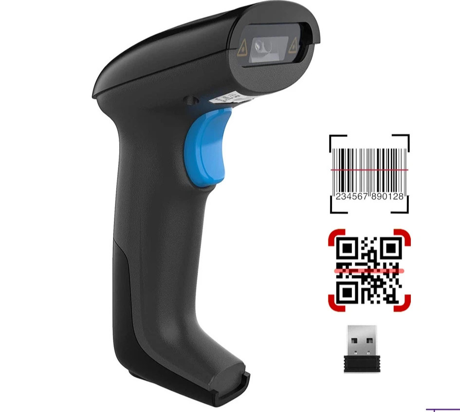 Realinn RL6200BT Wireless/BT/USB Barcode Scanner 1D 2D QR Rechargeable
