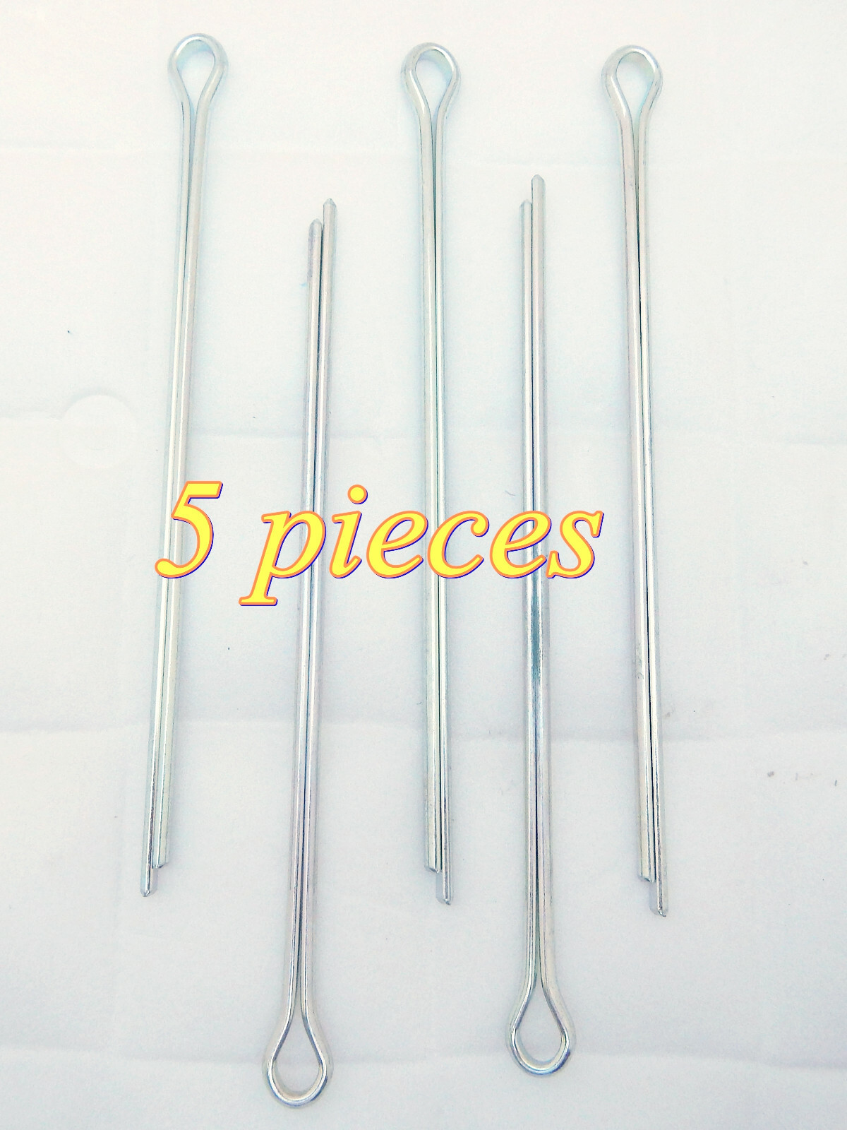 (5 Pcs) HUGE Heavy Duty Stainless Steel Prong Retaining Cotter Pin 6" X 3/16"
