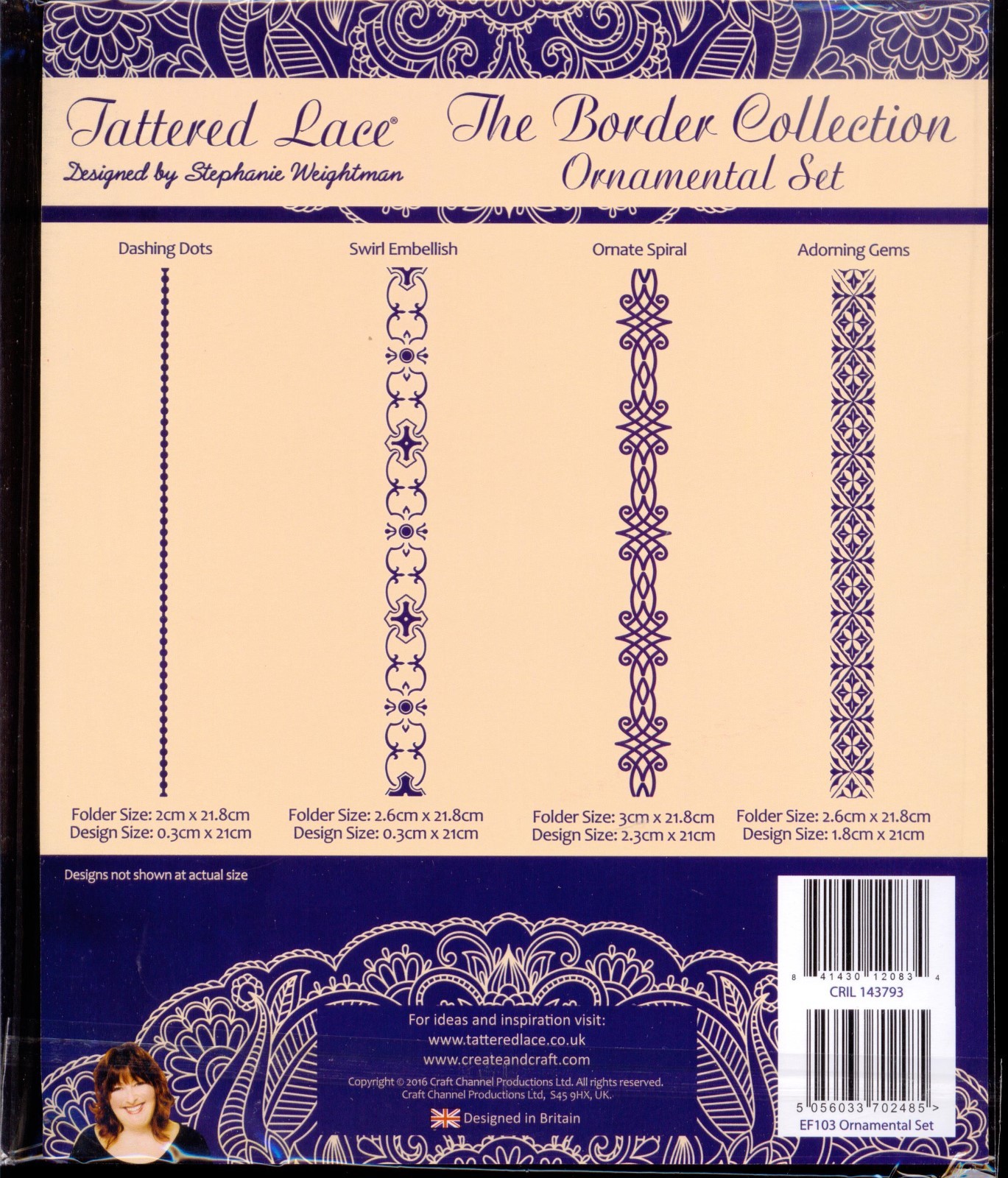 TATTERED LACE The Border Collection ORNAMENTAL SET Embossing Folders