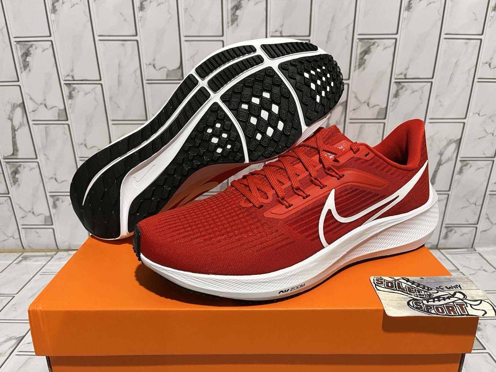 New Nike Air Zoom Pegasus 39 Red White Running Shoes Training Gym Womens 11
