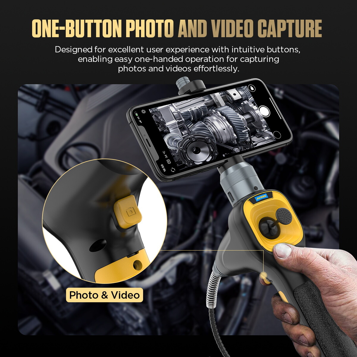 Articulating Borescope Inspection Camera 360° Joystick Endoscope For iOS Android