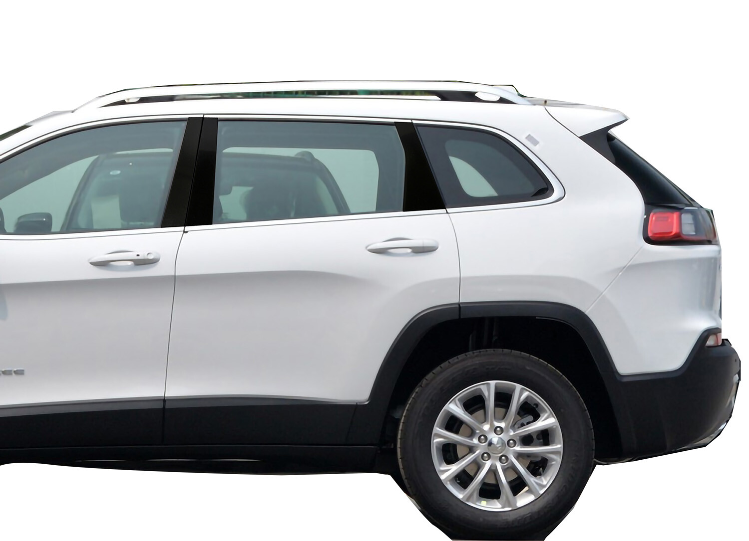 ✅ Window Door Column B Pillar Post Trim Cover Stickers For Jeep Cherokee 2014-23