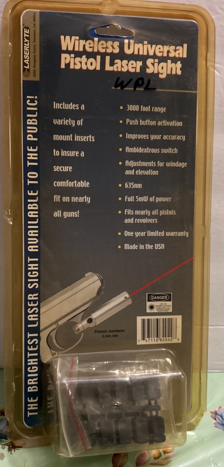 LaserLyte Wireless Universal Pistol Laser Sight New Old Stock