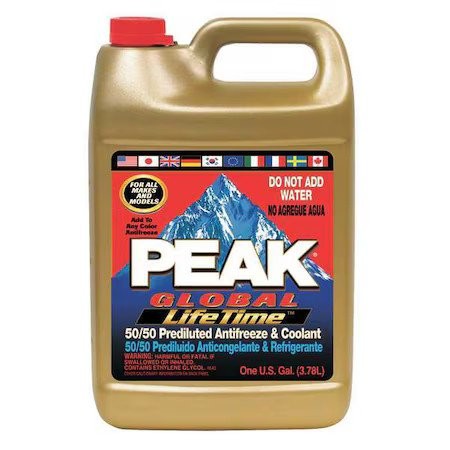 PEAK Global Lifetime 50/50 Prediluted Antifreeze Coolant Pre-Mixed Universal
