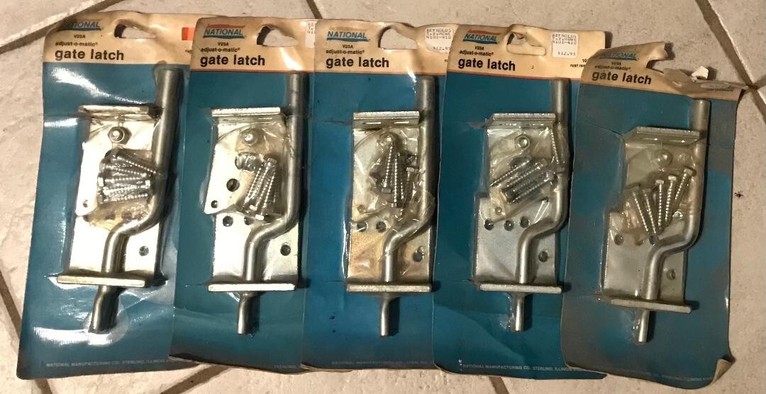  8 In. Extra Heavy Safety barn Gate Door Hook latch Adjust-o-matic STEEL NOS NIP