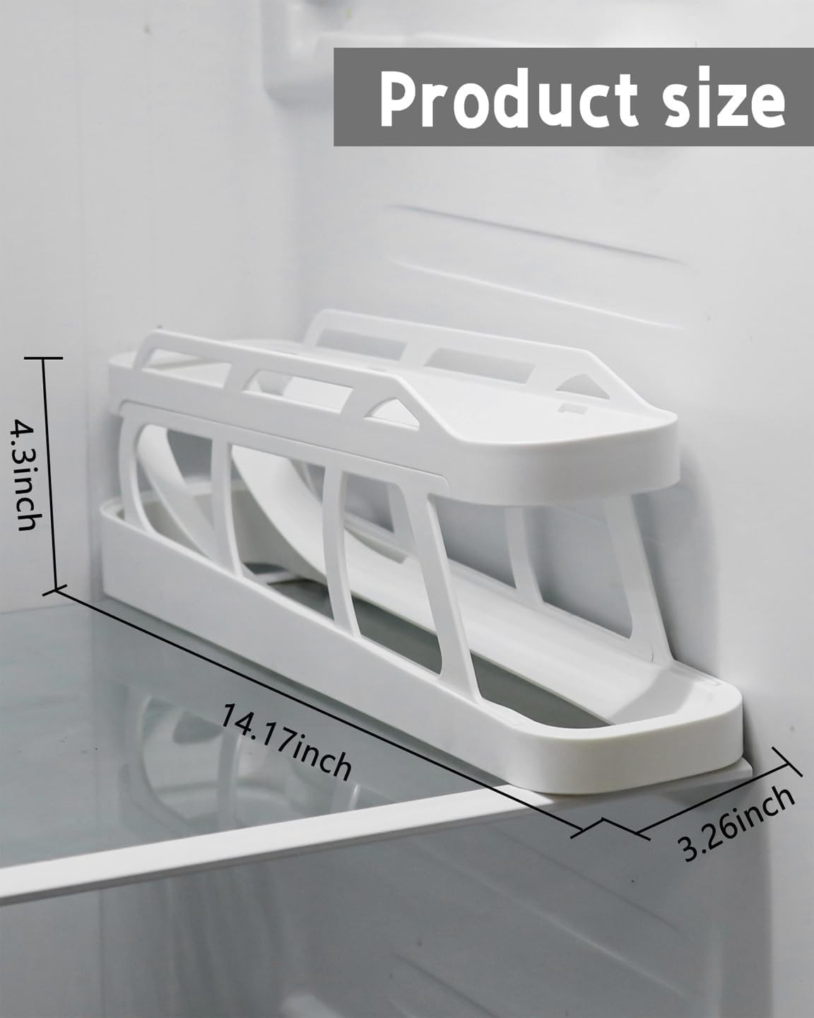 Rolling Egg Dispenser For Refrigerator, Holder Space Saving Automatic...