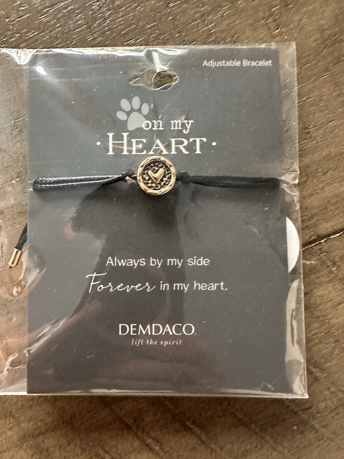 DEMDACO Heart Loving Memories Pet Plated Gold Tone (Adjustable) Bracelet