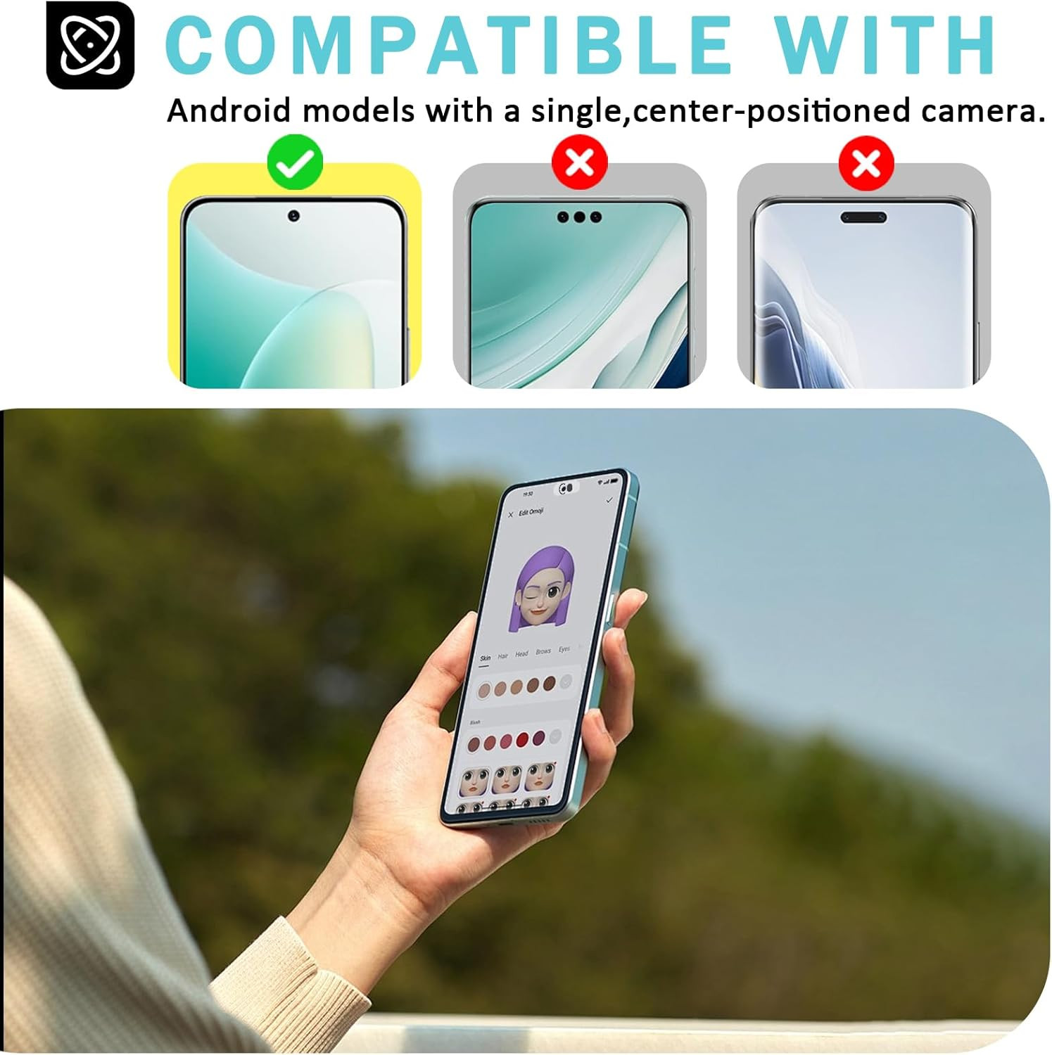 Front Camera Cover Compatible for Android Phones/Pixel/Galaxy/Ipad - Webcam Bloc