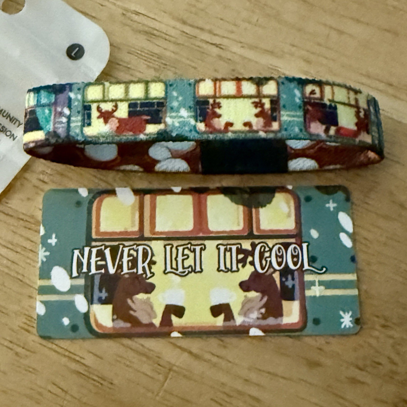 New! ZOX Single *NEVER LET IT COOL with RUDOLPH!* Sz LARGE -Reversible Wristband