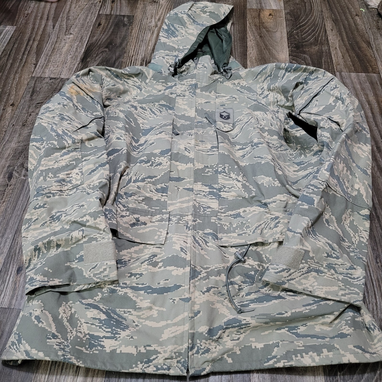 Air Force All Purpose Nylon Environmental Gore Tex Parka, X-Large Long (Stain)