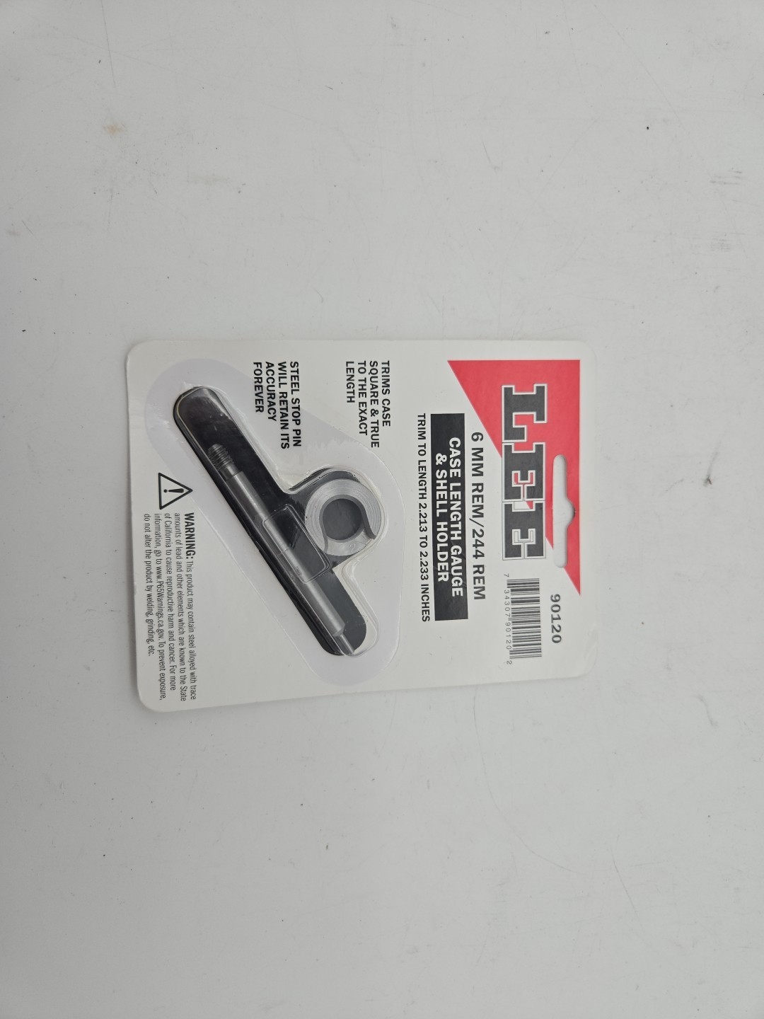 Lee 90221 Case Length Gauge & Shell Holder 6mm/244 REM