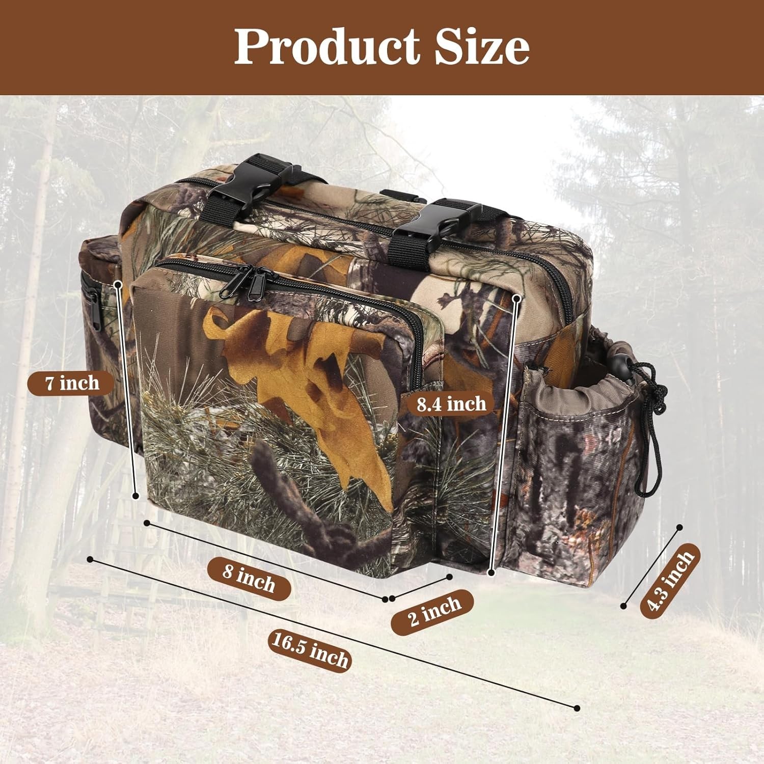 Front Storage Bag,Hunting Fanny Pack,Tree Stand Accessories Hunting,Multiple