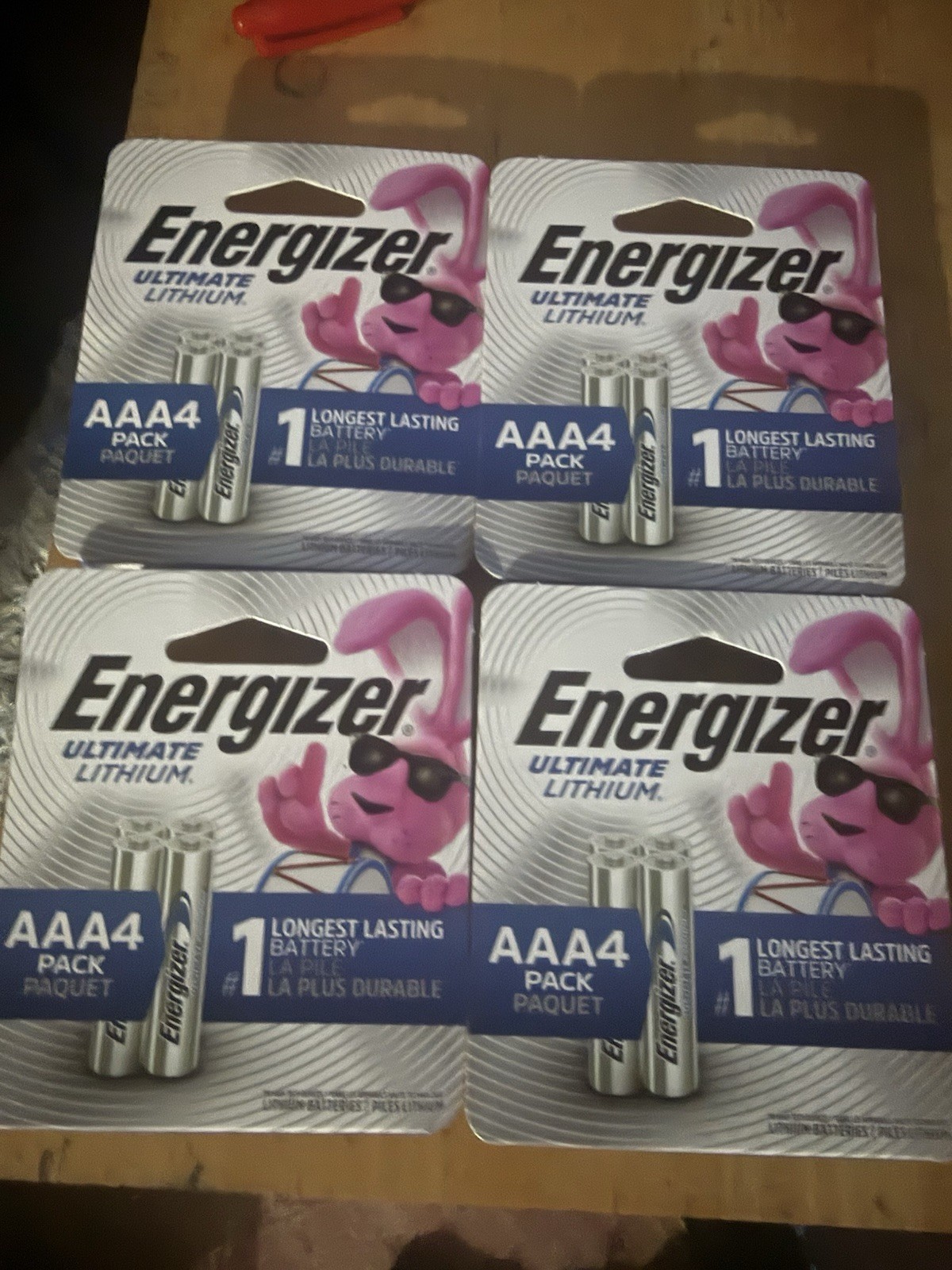 4 Packs New  Energizer AAA Ultimate Lithium Batteries 16 Total - FREE SHIP