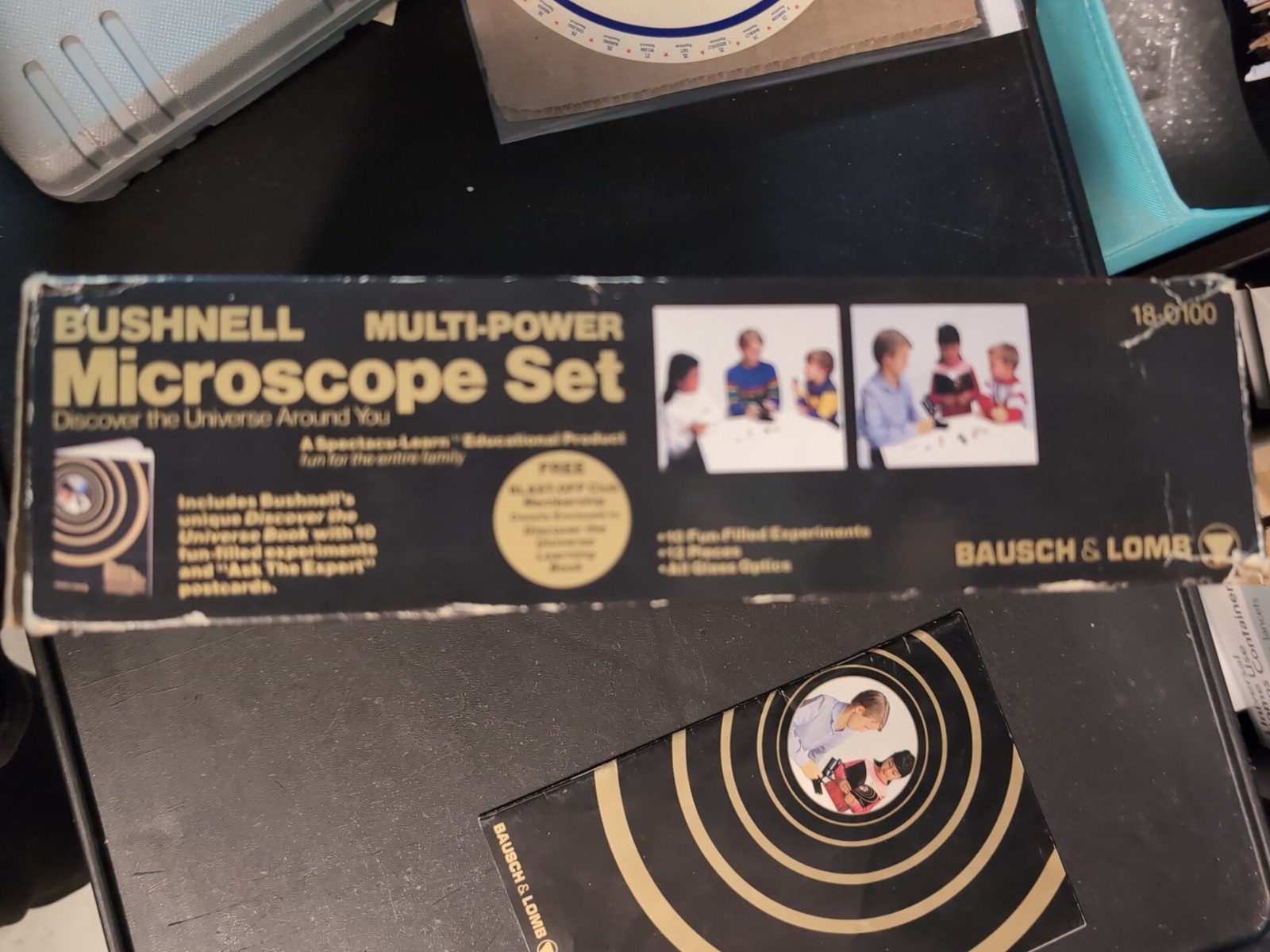 Vintage Bushnell Multi-Power Microscope Set Model 18-0100 In Original Box
