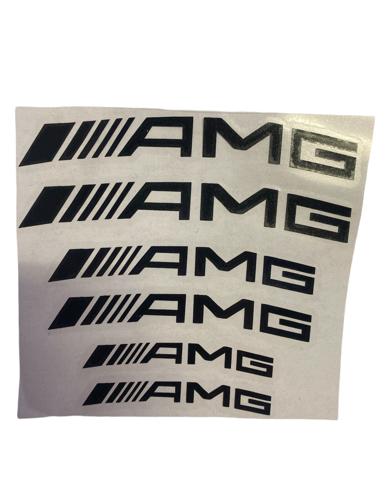 6x Curve AMG Vehicle Brake Caliper Heat Resistant Decal Stickers Race Sports Car