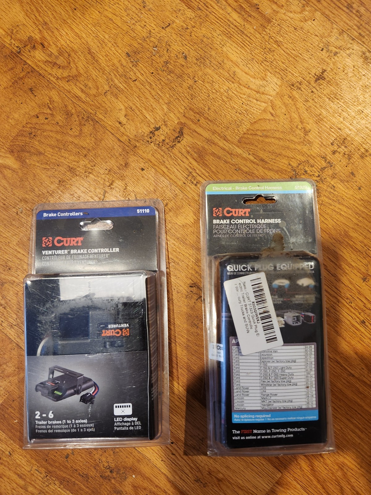 Curt 51323 And 51110, Brake Controller With Ford Wiring Adapter, Both New.