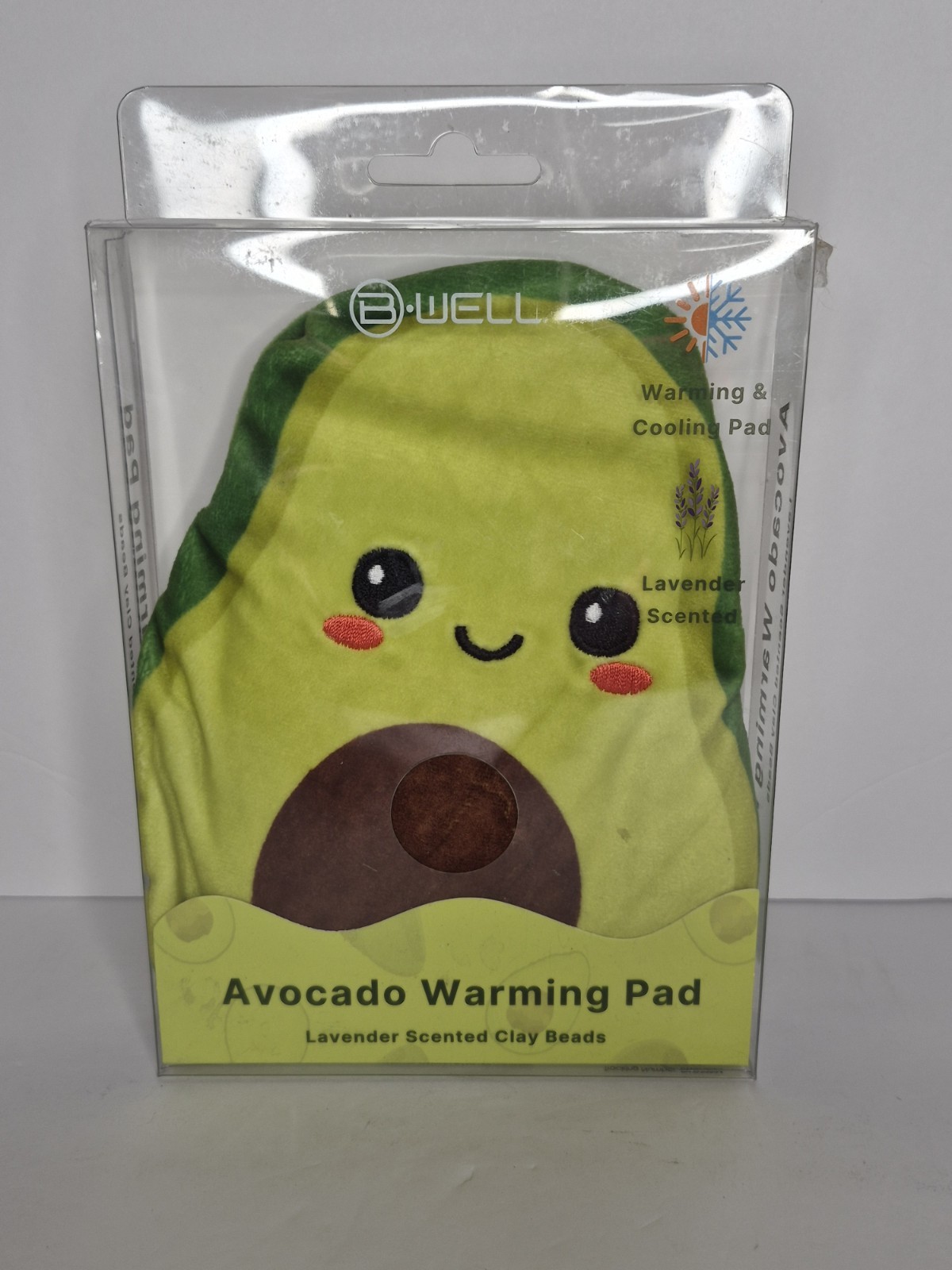 B Well Avocado Warming Cooling Pad Lavendar Scented Clay Beads