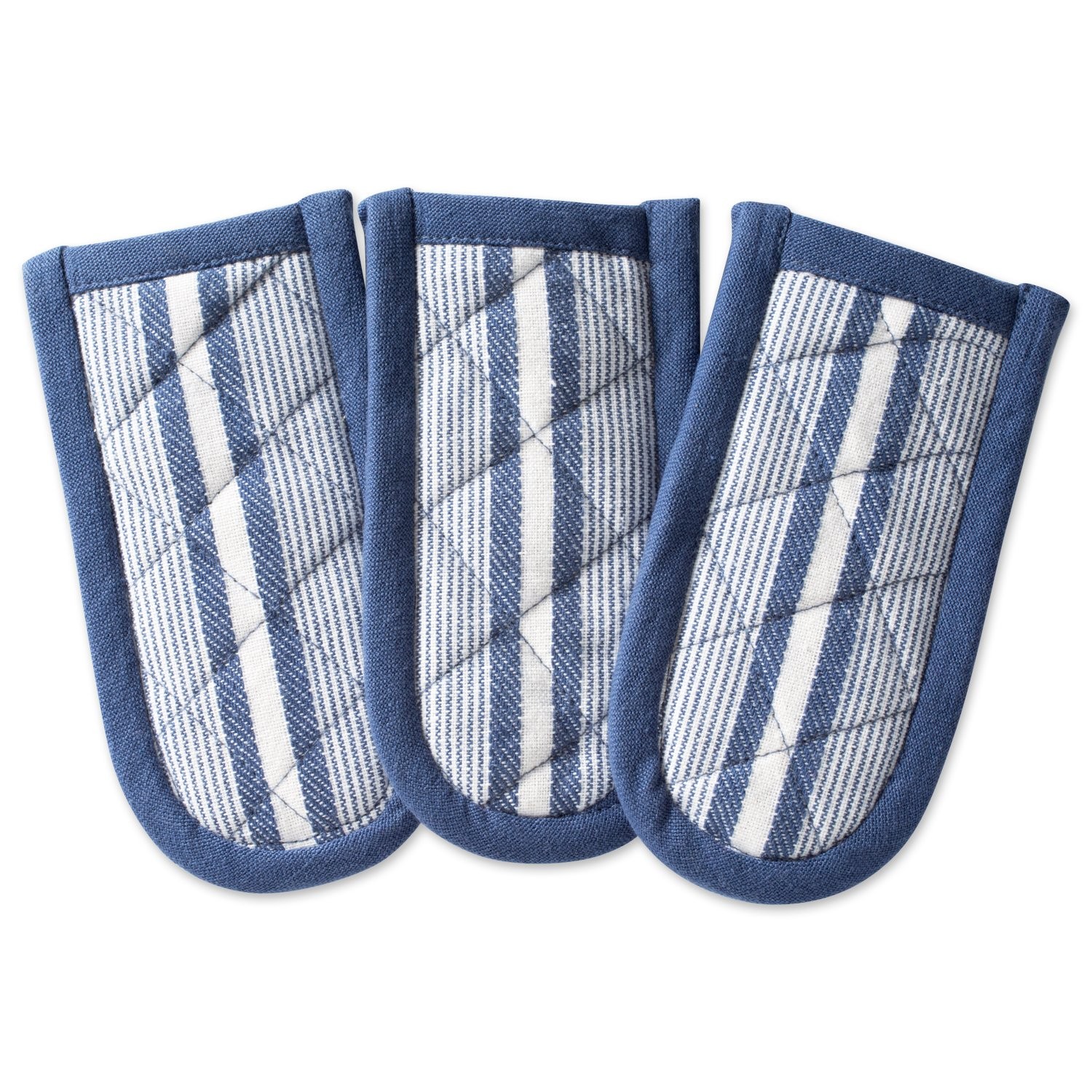 DII Double Strip Chef Kitchen Cooking & Pan Handle Set, 6x3", French Blue