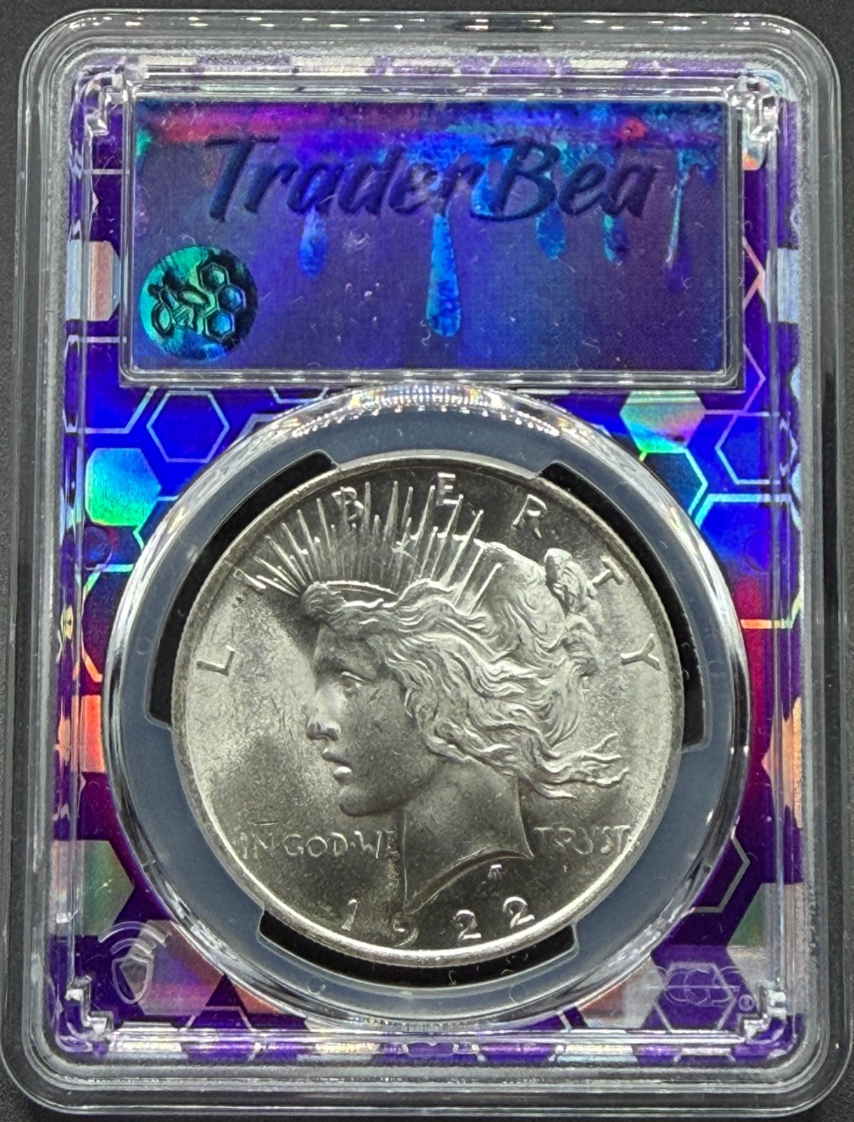 1922 PEACE SILVER DOLLAR TRADER BEA HOLDER PCGS MS66 BLAST WHITE 06XGC26