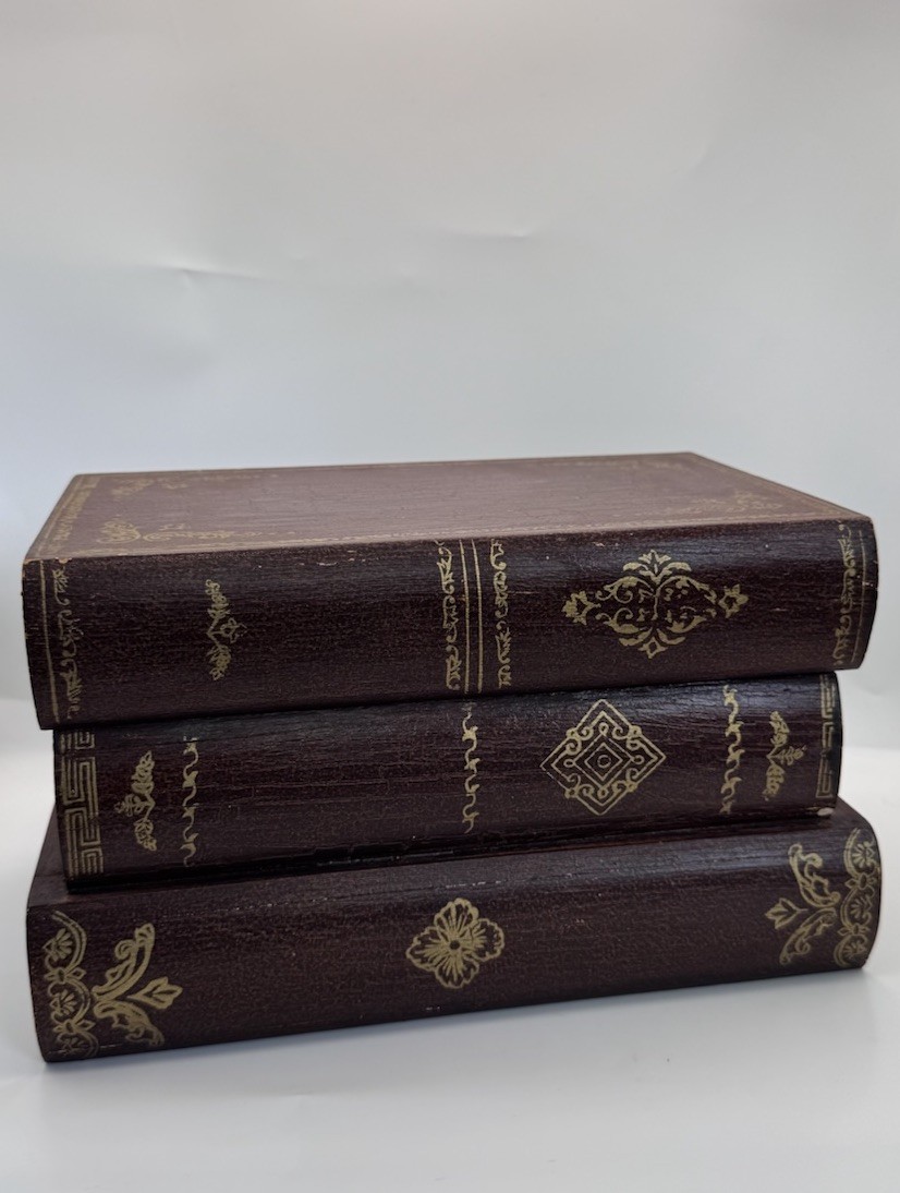 Vintage Faux Book Storage Box Decorative Wooden Hidden Compartment Secret