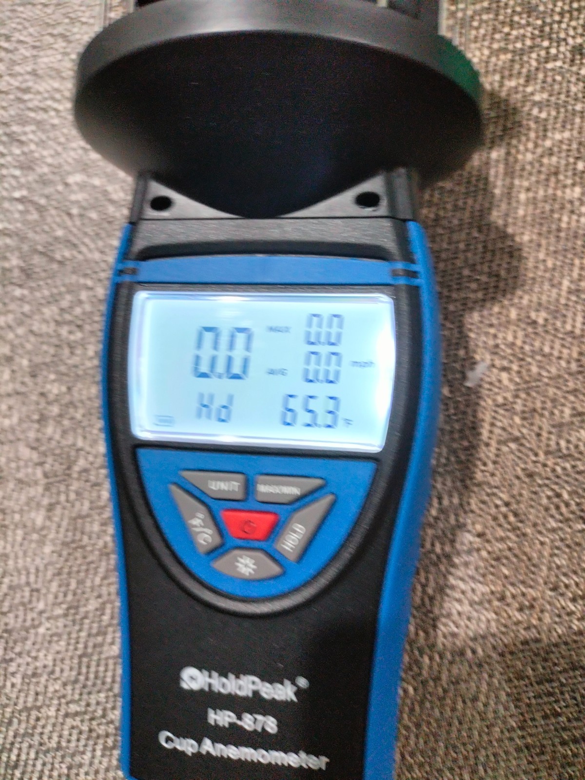 Cup Anemometer Handheld Digital Duct Wind Speed Meter Anemometer HP-878