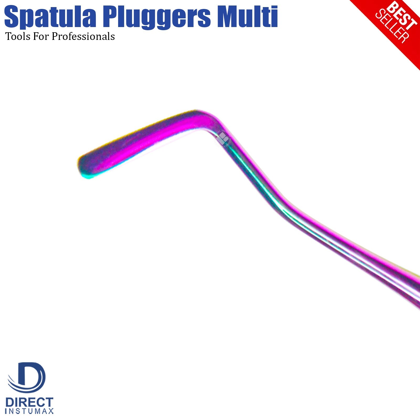 Dental Composite Instruments Set Titanium Spatula & Plugger with Multi-Color Tip