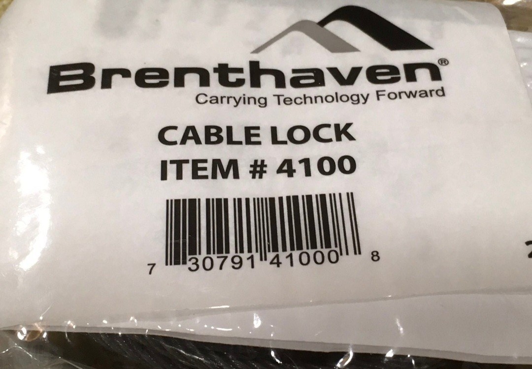 Brand New Brenthaven Laptop Cable security Lock 4100 * 2 Keys Computer Notebook