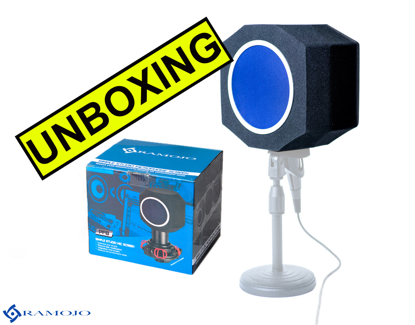 Adjustable Microphone Isolation Shield - High-Density Foam Sound Absorber for Po