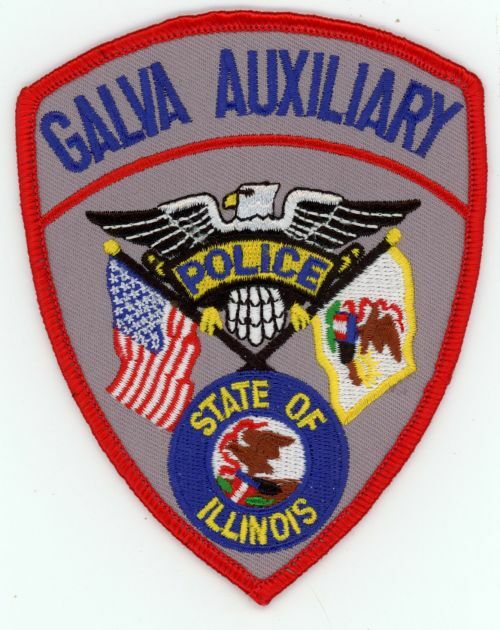 ILLINOIS IL GALVA POLICE AUXILIARY NICE SHOULDER PATCH SHERIFF