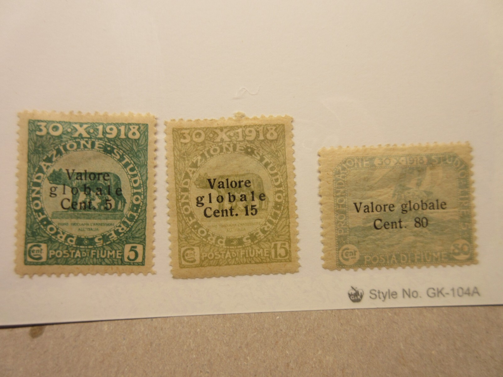 FIUME Scott 73, 75, 80 MINT HINGED Cat $8