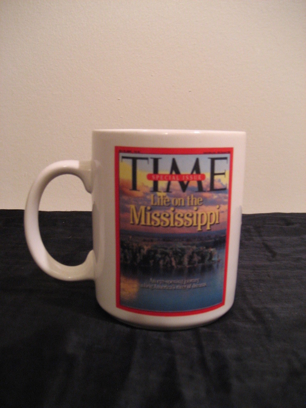 time magazine, life on the mississippi, coffee cup