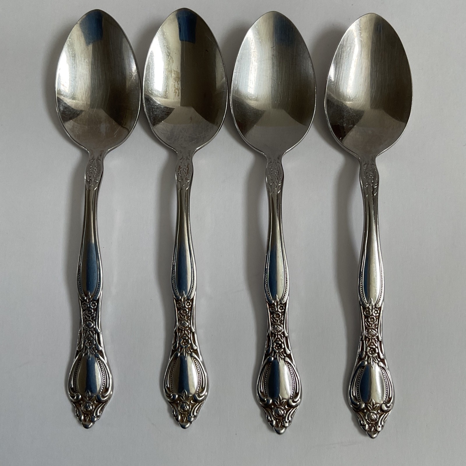 Oneida West Bend AFFECTION Pattern Stainless USA Flatware Teaspoons Set Of 4