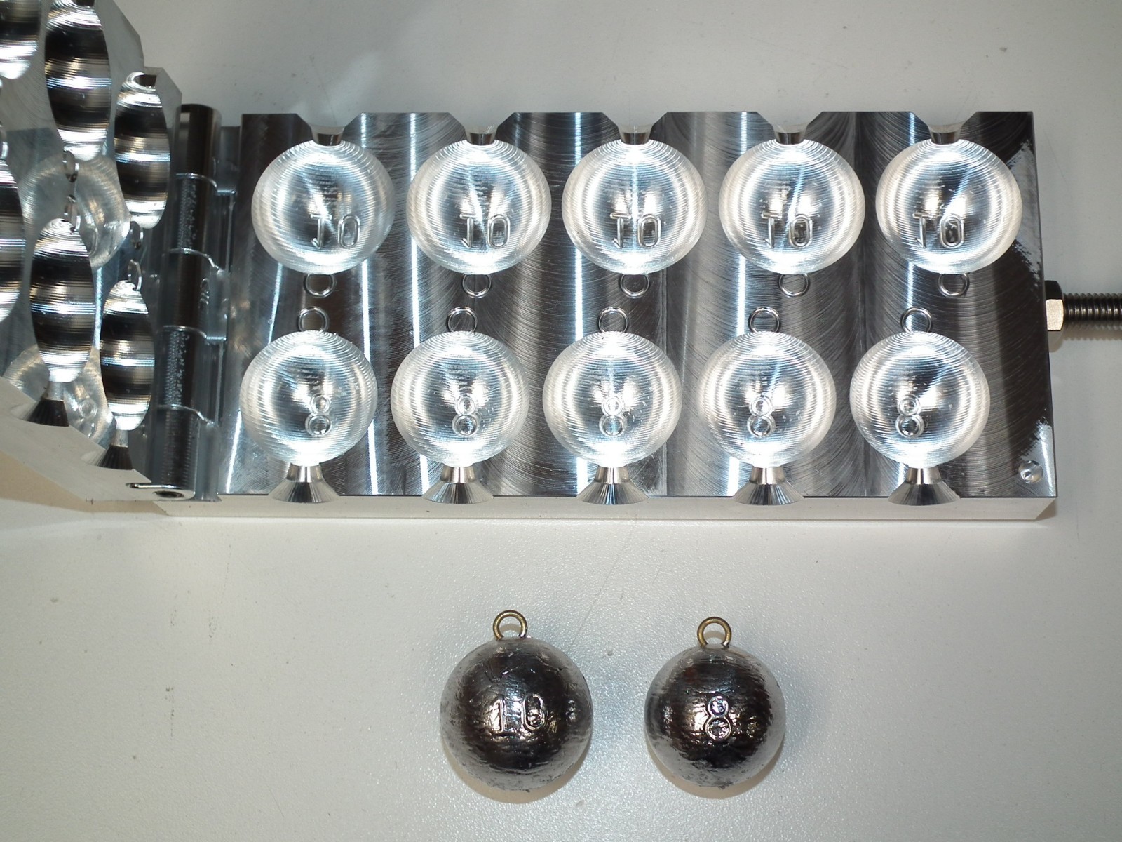 Saltwater Cannonball Sinker mold 8, 10oz Production Combo CNC Aluminum USA 3RD
