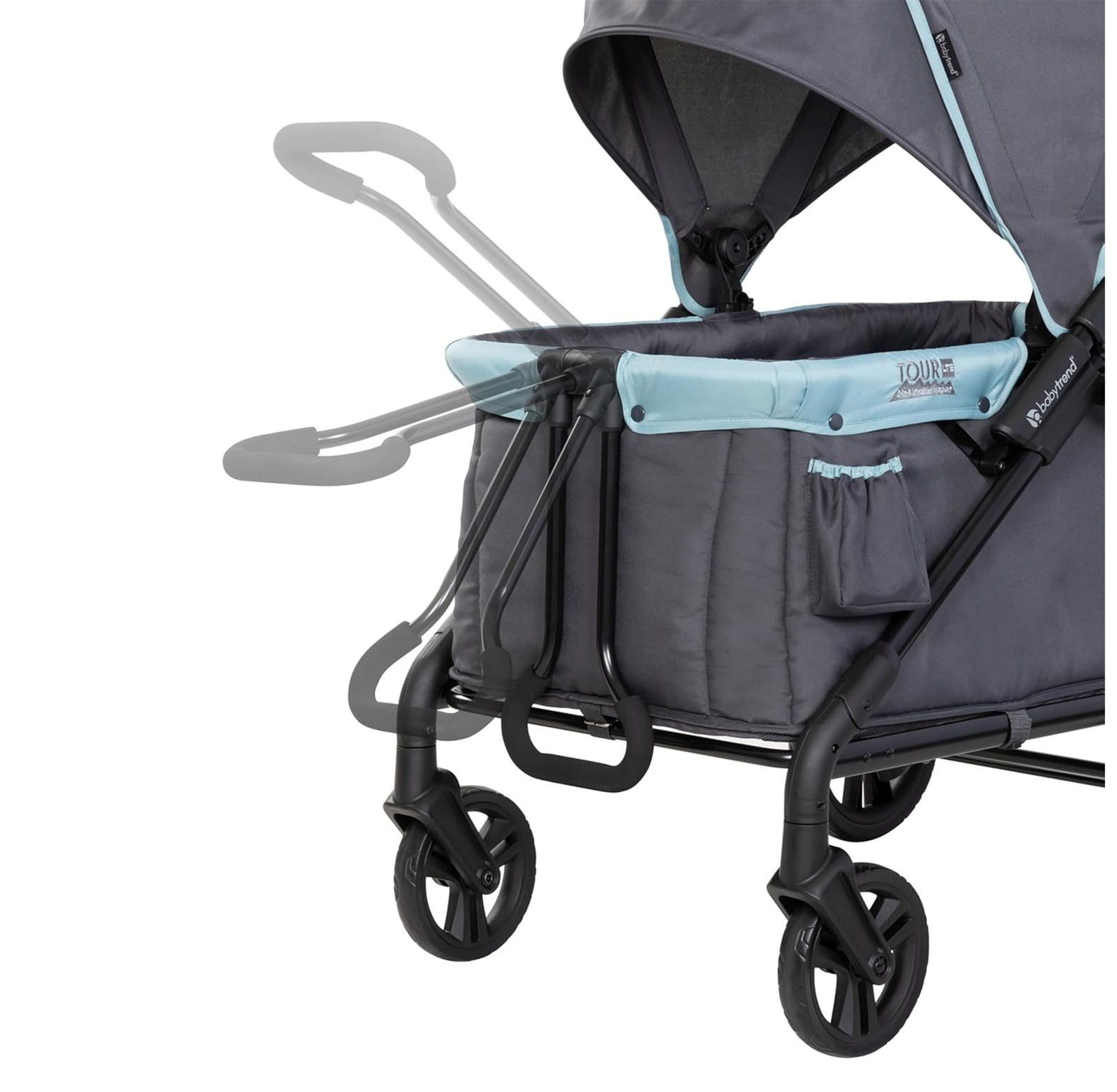 Baby Trend Expedition 2 in 1 Push or Pull Stroller Wagon w/ Canopy, Desert Blue
