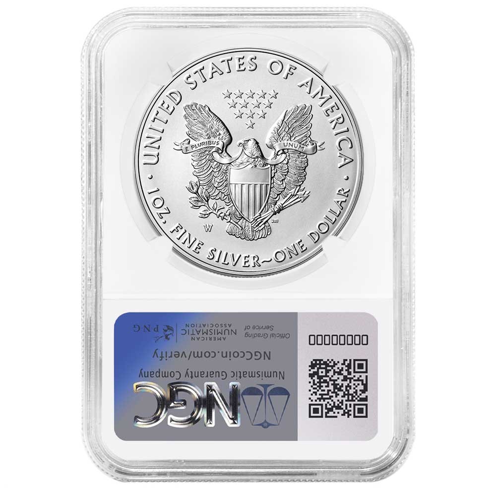 2016-W Burnished $1 American Silver Eagle NGC MS69 Brown Label
