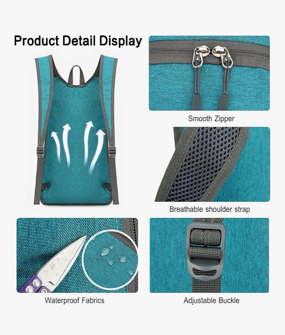 Casual Lightweight Backpack Foldable Dayback For Men And Women
