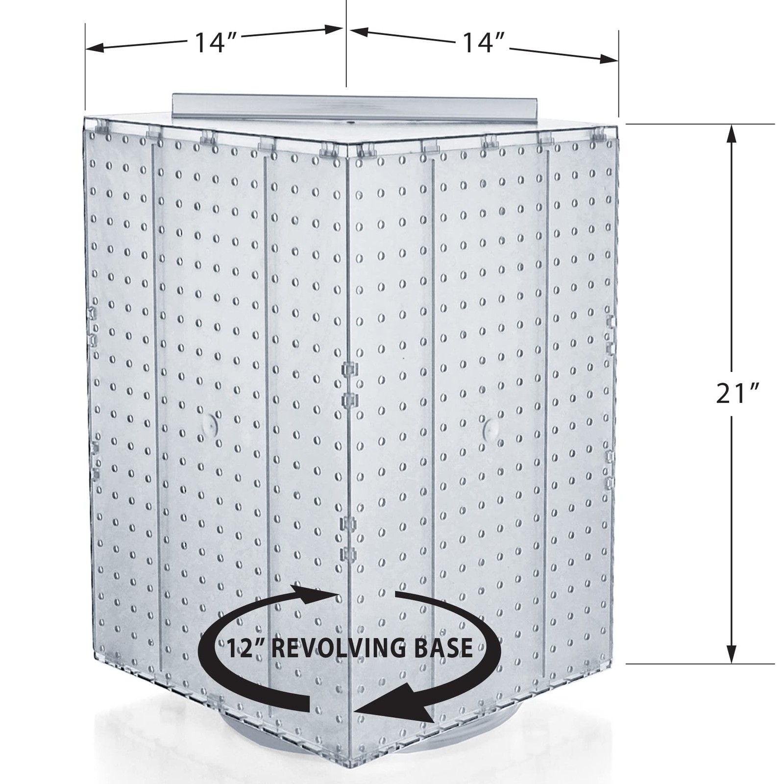 701414-CLR Rotating Display Stand - 4-Sided Display Racks - Peg Display Carou...