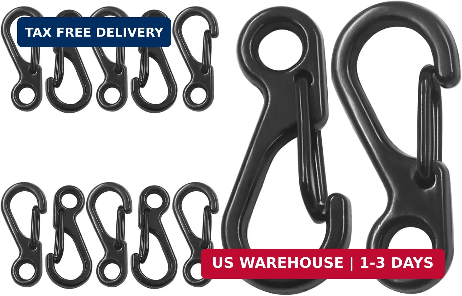 12 Pack Mini Carabiner Clip, 1 Inch Small Carabiner Clips Metal Spring Snap Hook