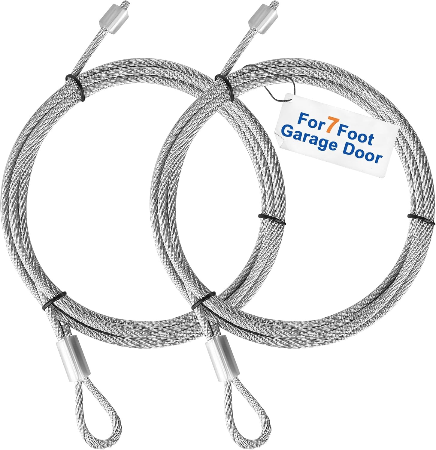 Garage Door Cables for 7 Ft Door, 8 Ft 6 Inch Long Cable Replacement for Torsion