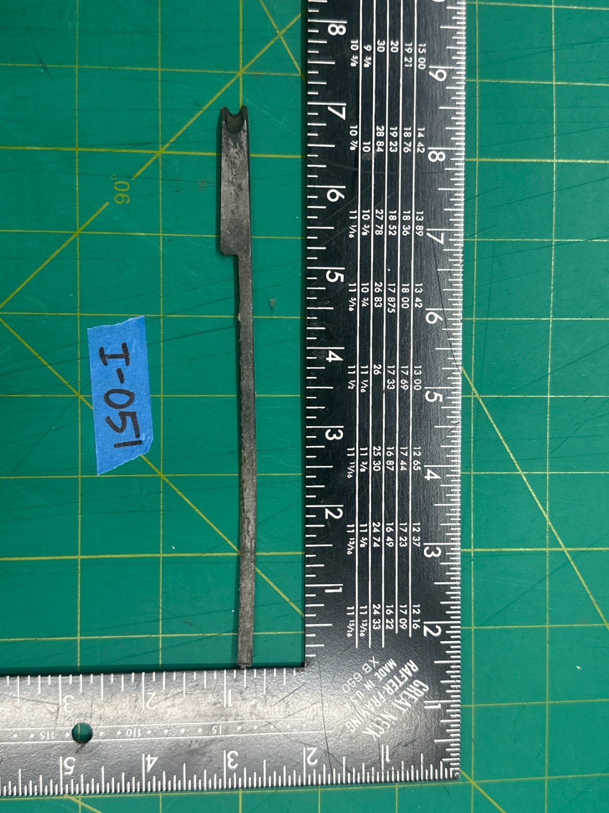 Antique 7" Long Moulding Plane Cutter Iron Blade For Woodworking, Made In USA