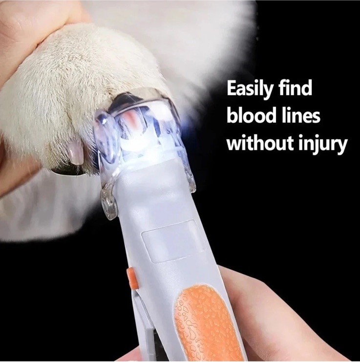 Professional Pet Nail Clipper Scissors with LED Light Cat Dog Nail Clipper