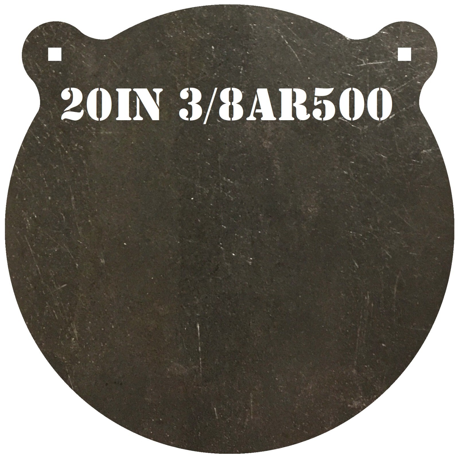 20" x 3/8" AR500 Steel Shooting Target - 1pc. Metal Rifle & Pistol Range Gong
